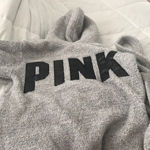 Grey sparkly Victoria’s Secret pink robe